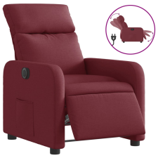 vidaXL bordó szövet elektromos dönthető fotel (3206684) bútor
