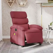 vidaXL bordó szövet elektromos dönthető masszázsfotel masszázsfotel