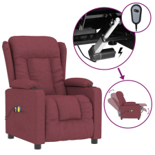 vidaXL bordó szövet elektromos masszázsfotel (3098792) masszázsfotel