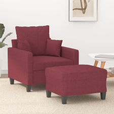 vidaXL bordó szövet kanapéfotel lábtartóval 60 cm bútor