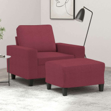 vidaXL bordó szövet kanapéfotel lábtartóval 60 cm bútor