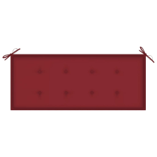 vidaXL bordó szövet kerti padpárna 120 x 50 x 4 cm kerti bútor