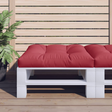 vidaXL Bordó szövet raklappárna 80 x 80 x 12 cm lakástextília