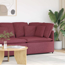 vidaXL borvörös moduláris kanapé sarokmodul párnákkal 100 cm bútor