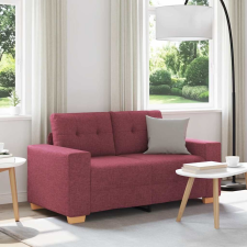 vidaXL borvörös szövet loveseat kanapé 120 cm bútor