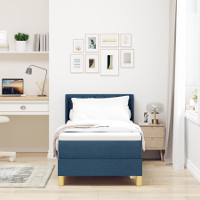 vidaXL Box Spring Ágy Matrac Kék 80x200 cm Szövet ágy és ágykellék