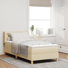vidaXL Box Spring Ágy Matrac - Krém, 100 x 200 cm Szövet ágy és ágykellék