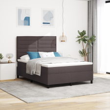 vidaXL Box Spring Ágy Matrac Sötétbarna 140x190 cm Szövet ágy és ágykellék