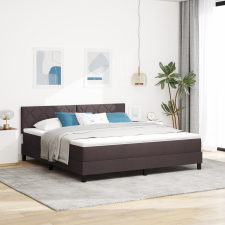 vidaXL Box Spring Ágy Matrac Sötétbarna 180x200 cm Szövet ágy és ágykellék