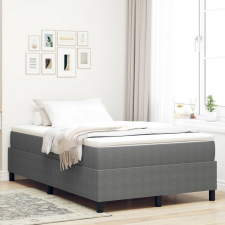 vidaXL Box Spring Ágy Matrac Világosszürke 120x200 cm Kordbársony Anyag ágy és ágykellék