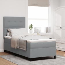 vidaXL Box Spring Ágy Matrac Világosszürke 80x200 cm Szövet ágy és ágykellék