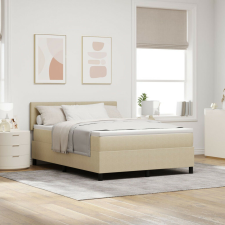 vidaXL Box Spring Ágy Matracal Világos Zöld Szürke 140x200 cm Kordbársony Anyagban ágy és ágykellék