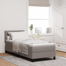 vidaXL Box Spring Ágy Matraccal és LED Taupe 80x200 cm Szövet ágy és ágykellék