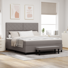 vidaXL Box Spring Ágy Matraccal és Pad Taupe 180x200 cm Szövet ágy és ágykellék