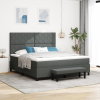vidaXL Box Spring Ágy Matraccal és Padal Sötétszürke 180x200 cm Szövet