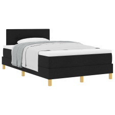 vidaXL Box Spring Ágy Matraccal Fekete 120x200 cm Textil (3338911) ágy és ágykellék