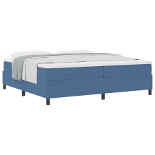 vidaXL Box Spring Ágy Matraccal Kék 200x200 cm Kord Anyag (3337485) ágy és ágykellék