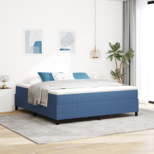 vidaXL Box Spring Ágy matraccal Kék Super King Velúr Szövet ágy és ágykellék