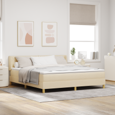 vidaXL Box Spring Ágy Matraccal Krém 180x200 cm Szövet ágy és ágykellék