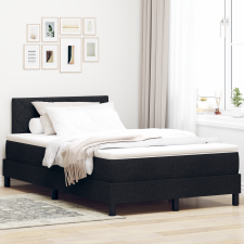vidaXL Box Spring Ágy Matraccal & LED Fekete 120x190 cm Szövet ágy és ágykellék