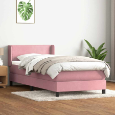 vidaXL Box Spring ágy matraccal rózsaszín 100x220 cm bársony ágy és ágykellék