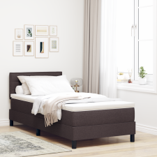 vidaXL Box Spring Ágy Matraccal Sötétbarna 100x200 cm Szövet ágy és ágykellék