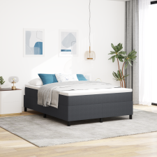 vidaXL Box Spring Ágy Matraccal Sötétszürke 140x200 cm Bársonyos Szövet ágy és ágykellék