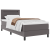 vidaXL Box spring ágy matraccal, szürke, 100x200 cm, műbőr (3339038)