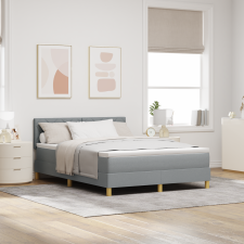 vidaXL Box spring ágy matraccal Világosszürke 140x200 cm Szövet ágy és ágykellék