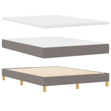 vidaXL Box Spring Ágy Matracez Topszínű 140x200 cm Szövet (3341297) ágy és ágykellék