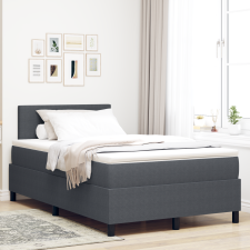 vidaXL Box Spring Ágy Matracokkal Sötétszürke 120x200 cm Kordbársony Szövet ágy és ágykellék