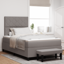 vidaXL Box Spring Ágy Mattal és Pad Taupe 120x190 cm Szövet ágy és ágykellék