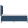 vidaXL Box Spring Ágy Mattal Kék 100x200 cm Szövet