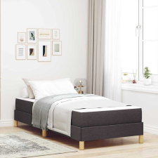 vidaXL Boxrugós ágy Barna 80 x 200 cm Szövet, Mérnöki Fa ágy és ágykellék