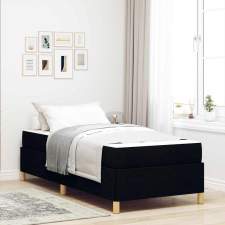 vidaXL Boxrugós ágy Egyéb Fekete és Fehér 90 x 200 cm szövet ágy és ágykellék