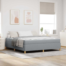 vidaXL Boxrugós ágy Egyéb Világosszürke és Fehér 180 x 200 cm szövet ágy és ágykellék