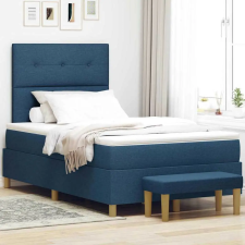 vidaXL Boxrugós ágy fejtámlával Kék 190 x 120 cm szövet ágy és ágykellék
