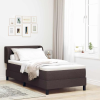 vidaXL Boxrugós ágy fejtámlával Sötét Barna 90 x 190 cm szövet