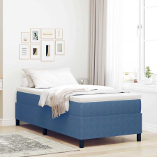 vidaXL Boxrugós ágy Kék 80 x 200 cm Bársony anyag ágy és ágykellék