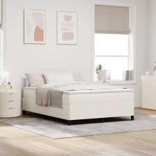  vidaXL Boxrugós ágy Krémszínű 140 x 190 cm Bársonyos szövet ágy és ágykellék
