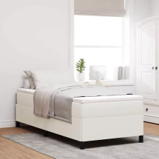  vidaXL Boxrugós ágy Krémszínű 90 x 200 cm Bársonyos szövet ágy és ágykellék