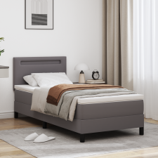 vidaXL Boxrugós ágy LED -es lámpákkal Szürke és Fehér 90 x 200 cm ágy és ágykellék