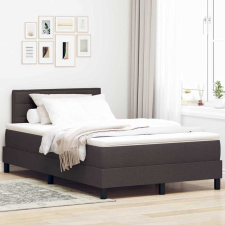 vidaXL Boxrugós ágy matracmal Sötét Barna 120 x 190 cm szövet ágy és ágykellék