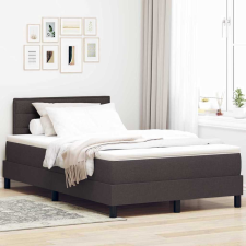 vidaXL Boxrugós ágy matracmal Sötét Barna 120 x 200 cm szövet ágy és ágykellék