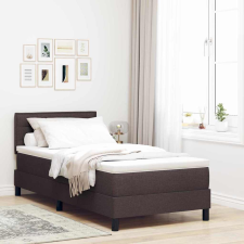 vidaXL Boxrugós ágy matracmal Sötét Barna 80 x 200 cm szövet ágy és ágykellék
