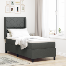 vidaXL Boxspring Ágy Matrac Alappal Sötétszürke 80x200 cm Szövet ágy és ágykellék