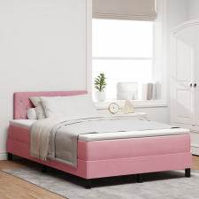 vidaXL Boxspring Ágy Matrac Érted Rózsaszín Kicsi Dupla Bársony ágy és ágykellék