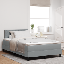 vidaXL Boxspring Ágy Matrac és LED Világosszürke 120x200 cm Szövet ágy és ágykellék