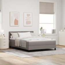 vidaXL Boxspring Ágy Matrac Fagyosbarna 140x190 cm Szövet ágy és ágykellék