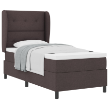 vidaXL Boxspring Ágy Matrac Fekete Barna 100x200 cm Szövet (3340553) ágy és ágykellék